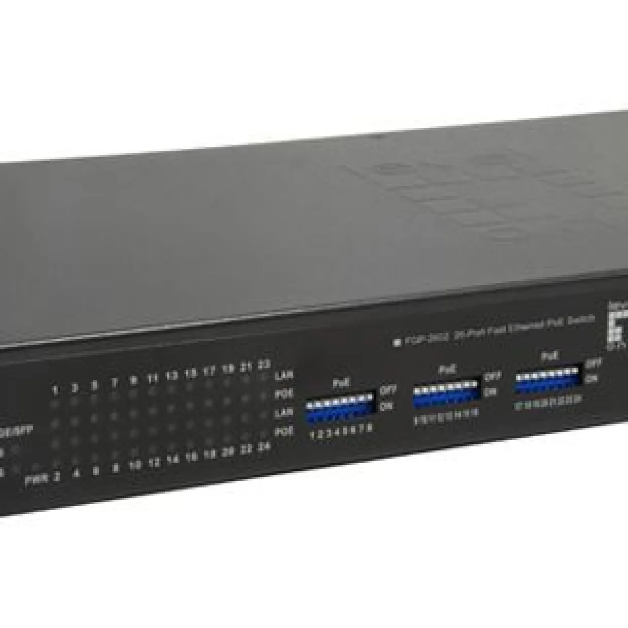 LevelOne Switch 24x FE FGP-2602 2xGSFP 19" 380W 24xPoE