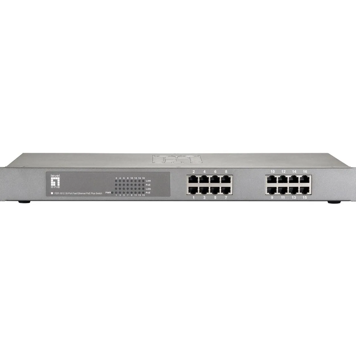 LevelOne Switch 16x FE PoE, 802.3at PoE+ 150 W