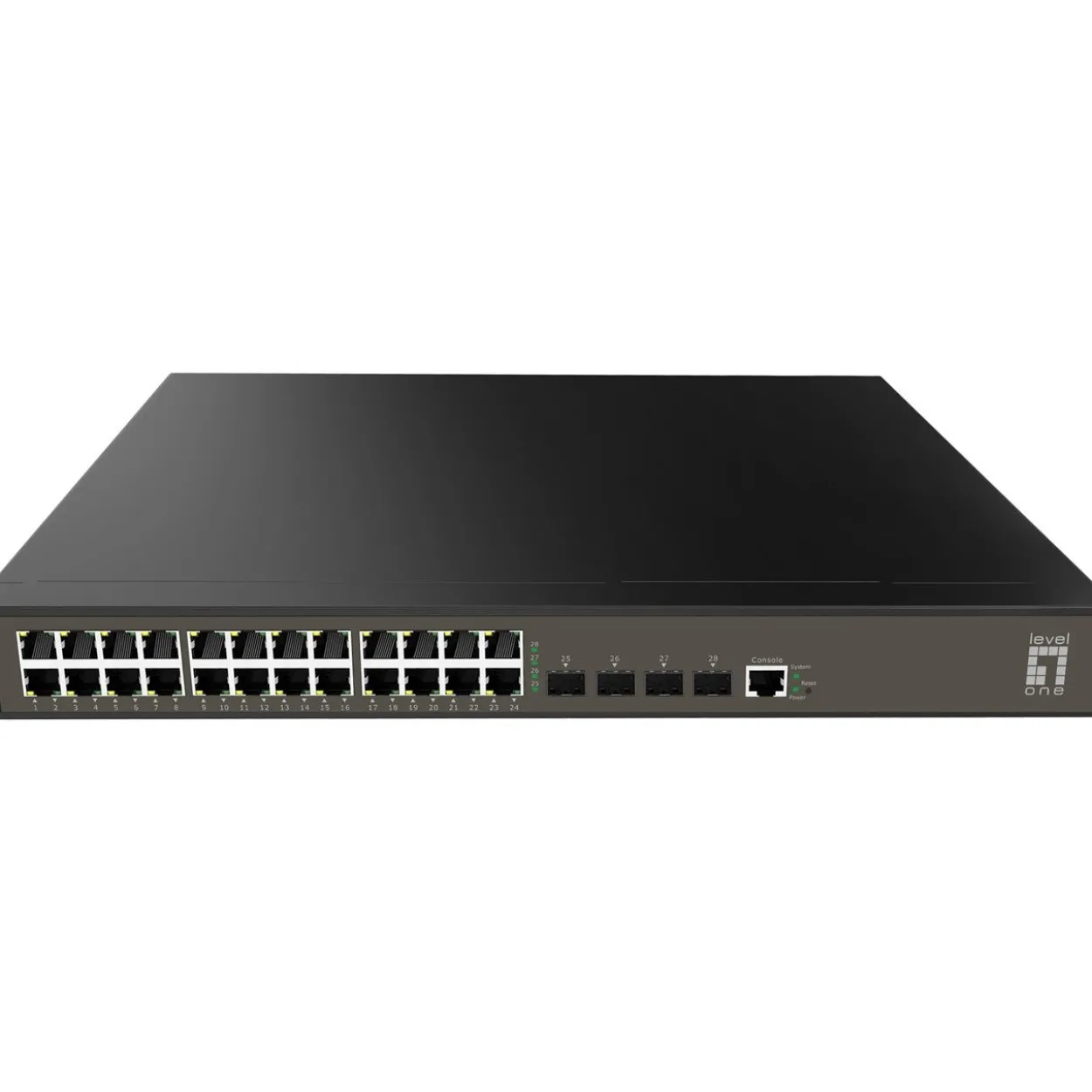 LevelOne Switch 24x GE GEL-2871 4xGSFP 19"