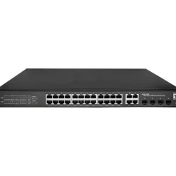 LevelOne Switch 24x GE GES-2128P 4xGSFP 19" 380W 24xPoE+