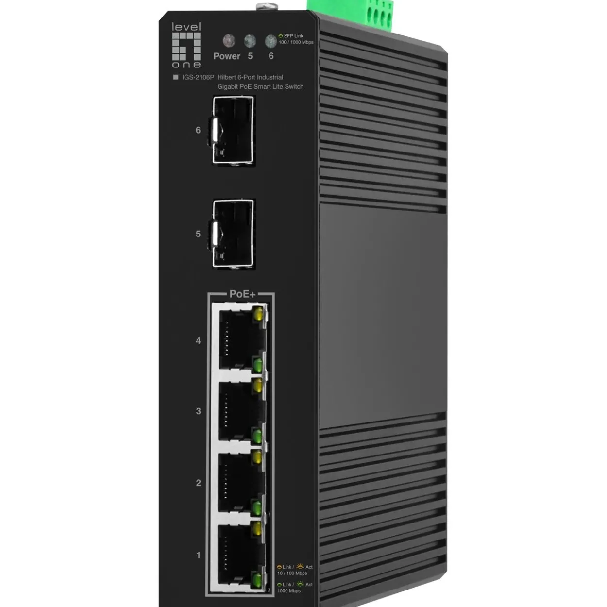 LevelOne Switch 6x GE IGS-2106P 2xSFP, 4xPoE Outputs sw