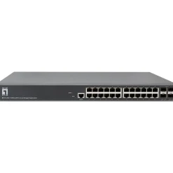 LevelOne Switch 24xGE/4x10GSFP+ TURING 19" Managed L3