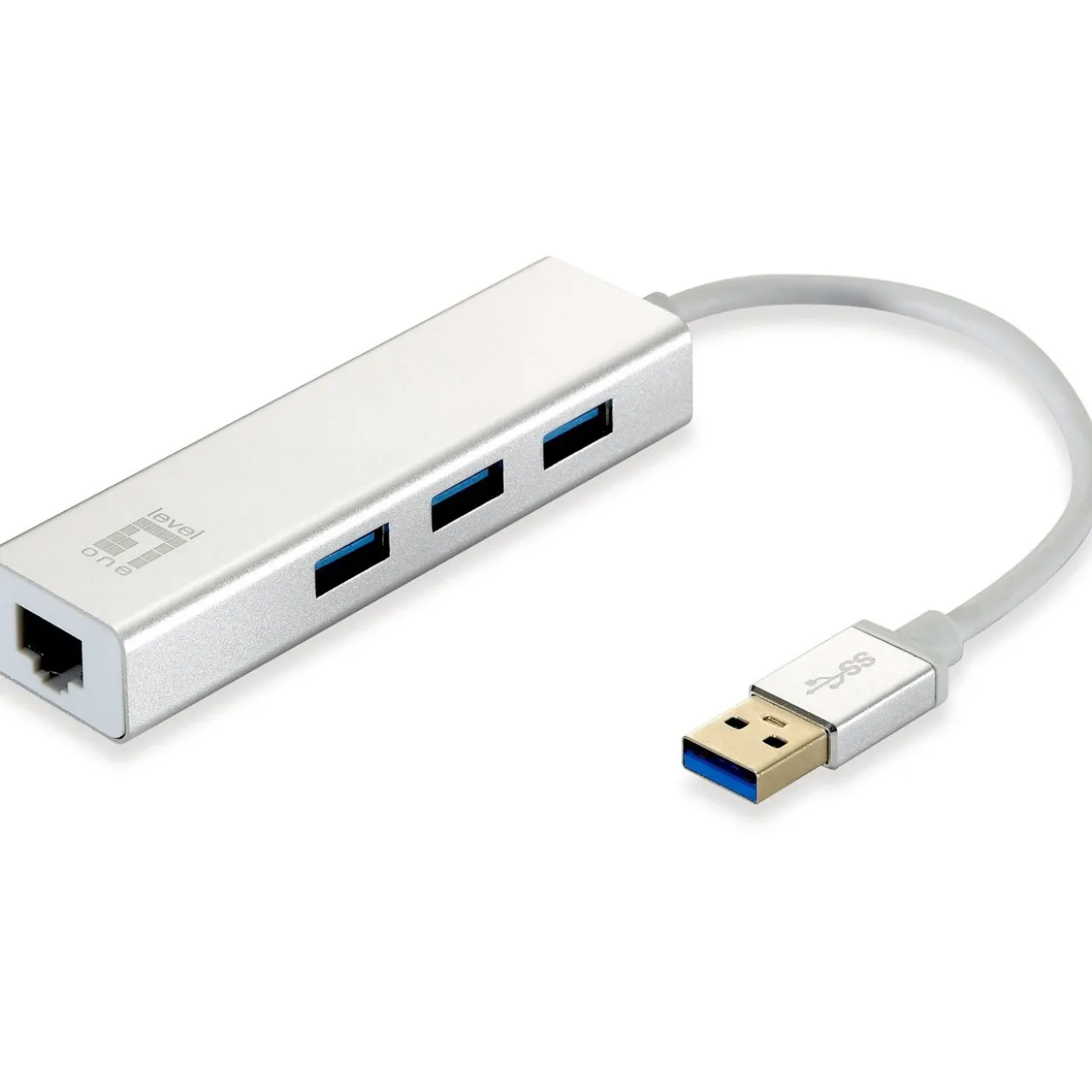 LevelOne USB-Hub Netzwerkadapter 3-Port Wake-on-LAN