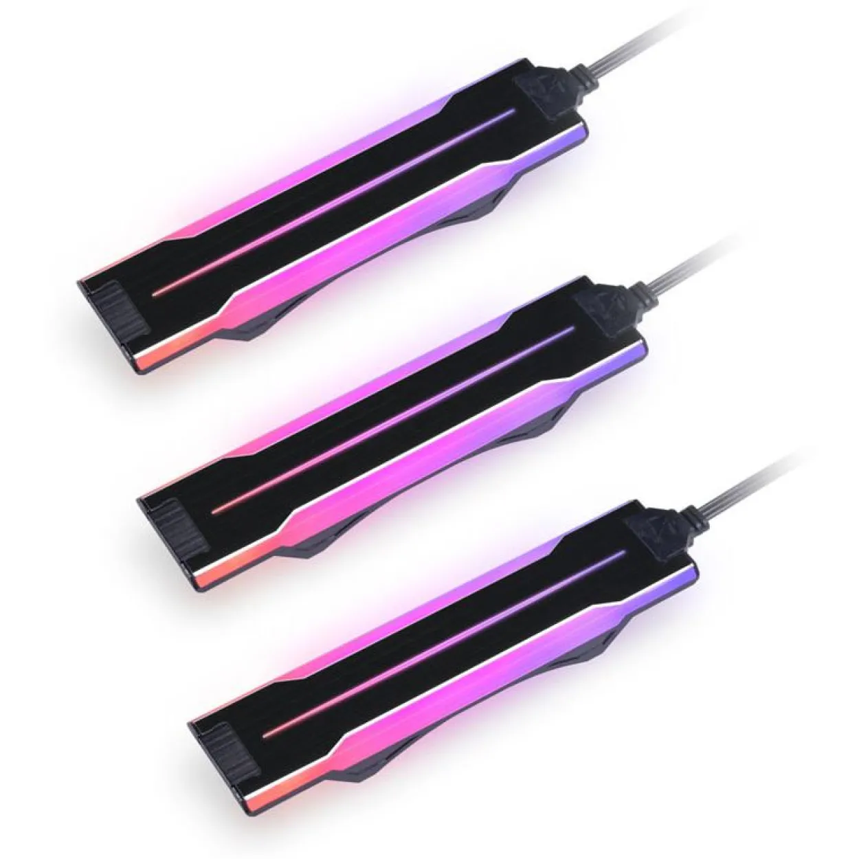 Lian Li UNI FAN P28 Side ARGB Strip, 3er Pack - schwarz