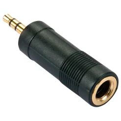 Lindy Audio Adapter 3.5mm Klinken-Stecker auf 6.3mm Klinke Buchse Mono Schwarz