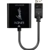 Lindy Displayport 1.2 Adapter Displayport Stecker auf HDMI Typ D Stecker Schwarz mit Arretierung