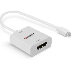 Lindy Displayport 1.2 Adapter Mini Displayport Buchse auf HDMI-Buchse Weiß 4K