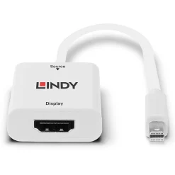 Lindy Displayport 1.2 Adapter Mini Displayport Buchse auf HDMI-Buchse Weiß 4K