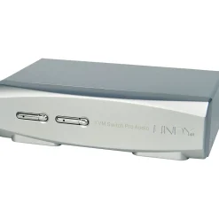 Lindy KVM Switch 2 Port Displayport 1.2 USB 2.0 Audio Switch Pro