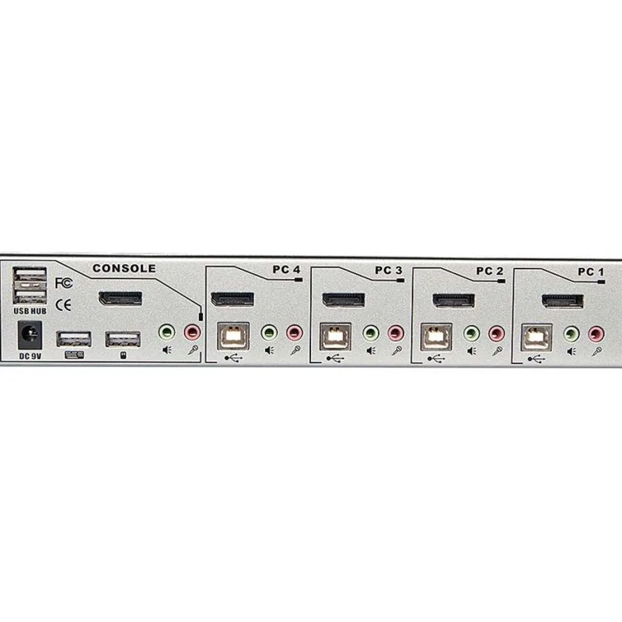 Lindy 4 Port DisplayPort 1.2 KVM Switch Pro Audio USB 2.0