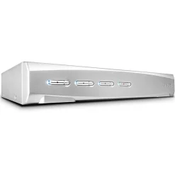 Lindy 4 Port DisplayPort 1.2 KVM Switch Pro Audio USB 2.0