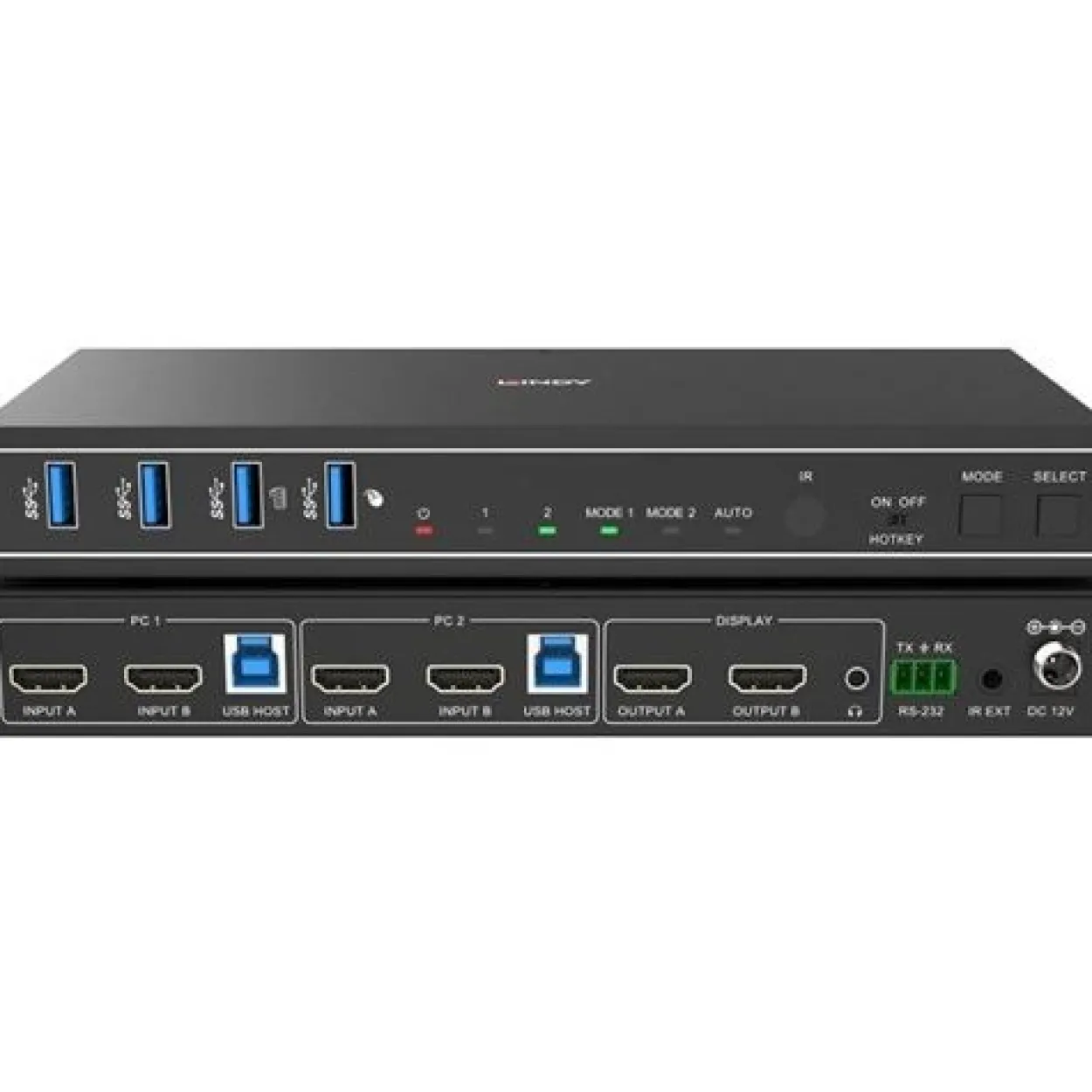 Lindy 2 Port Dual Head HDMI 4K60,USB3.0 KVM Switch