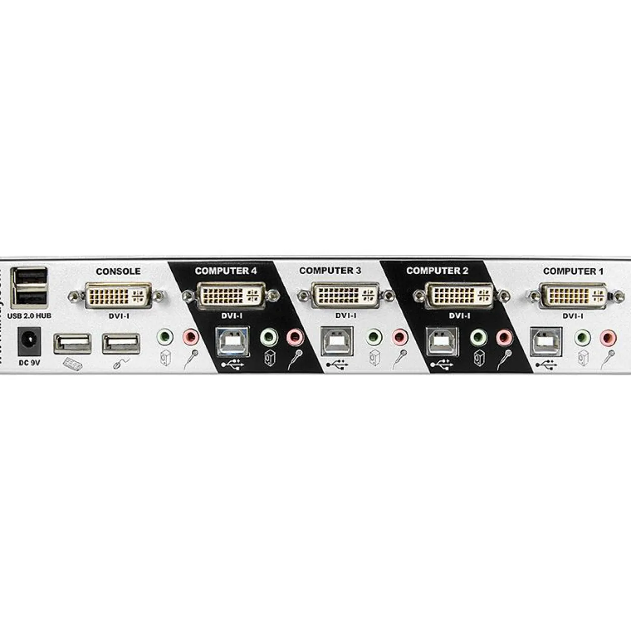 Lindy 4 Port DVI-I Single Link USB 2.0 und Audio KVM Switch Pro