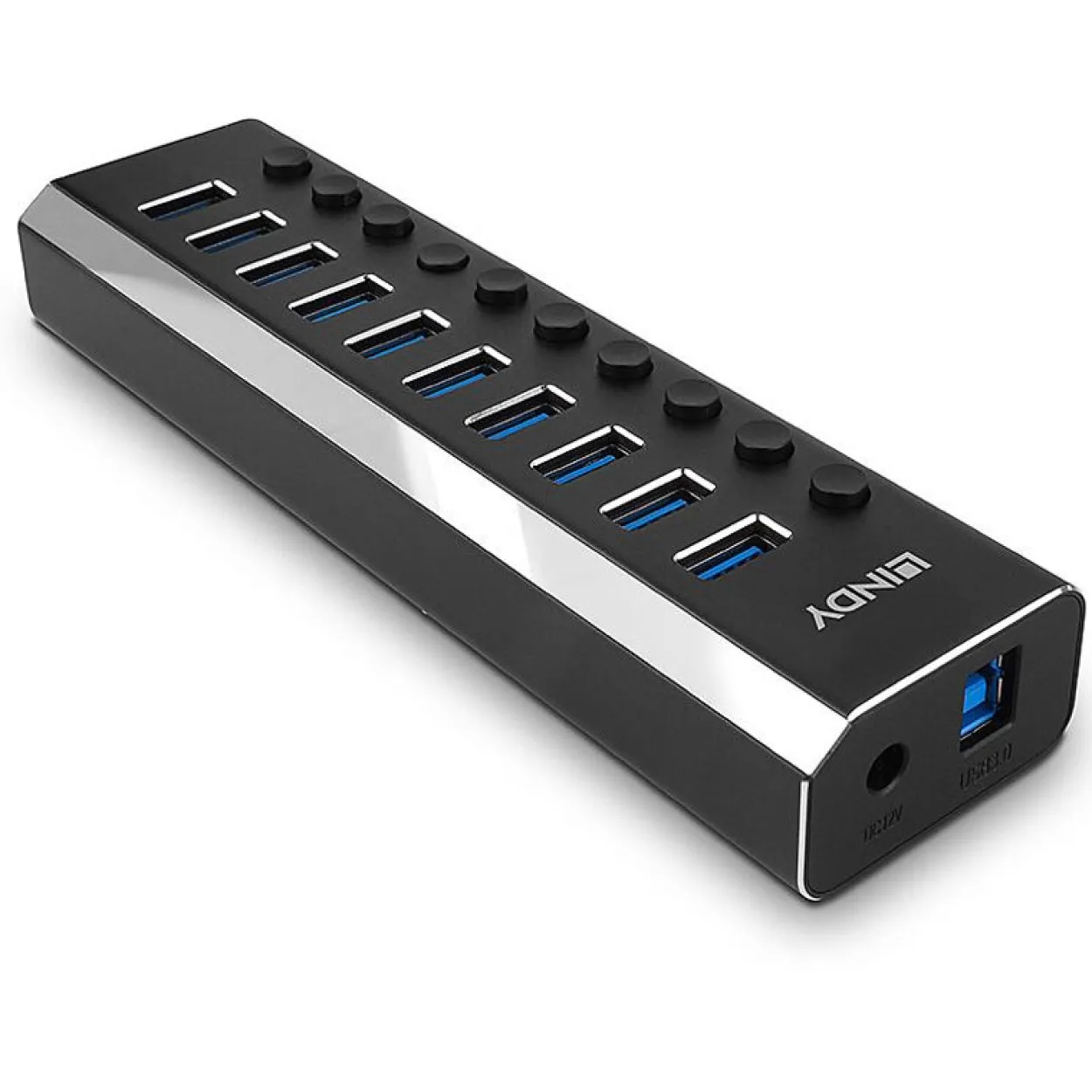Lindy 10 Port USB 3.0 Hub mit Ein-/Ausschaltern