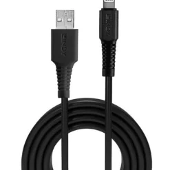 Lindy USB an Lightning Kabel, schwarz 1m