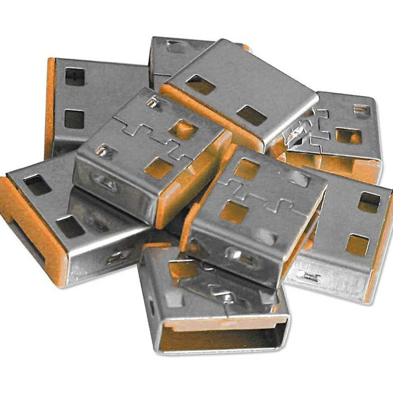 Lindy USB Port Schloss (10 Stück) OHNE Schlüssel: Orange