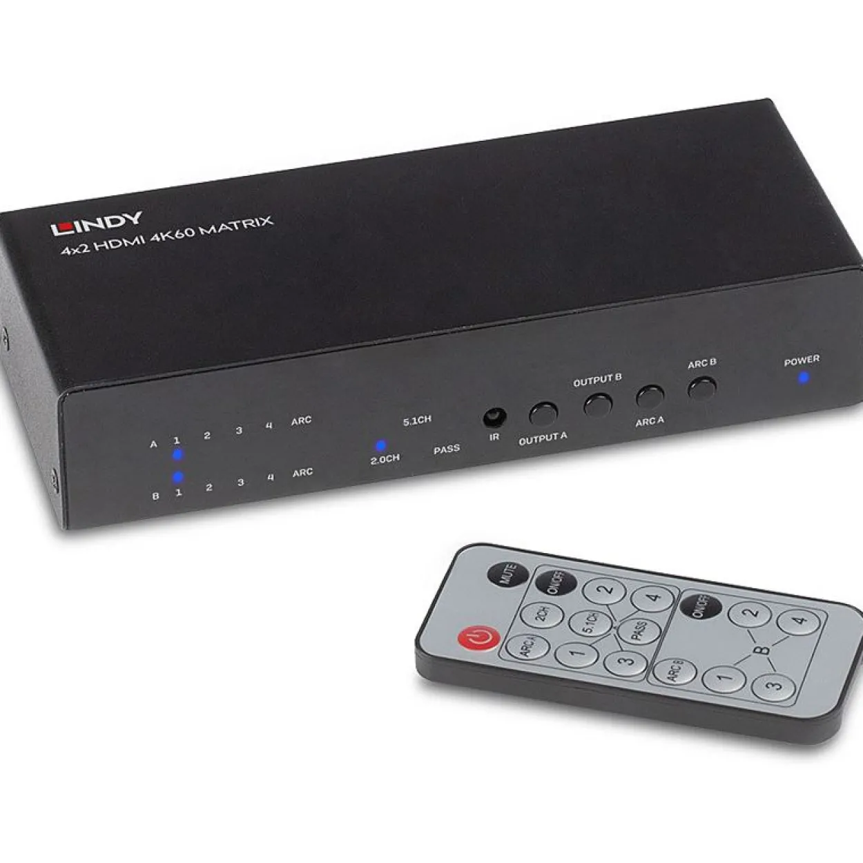 Lindy 4x2 HDMI 2.0 18G Matrix Switch