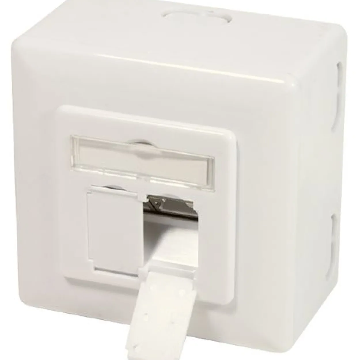 LogiLink CAT 6A Auf und Unterputzdose vollgeschirmt RAL 901