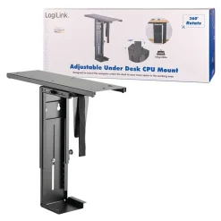 LogiLink CPU-Halter, aus Metall, dreh- & ausziehbar, schwarz