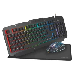Logilink Gaming-Set aus Tastatur, Maus und Mauspad