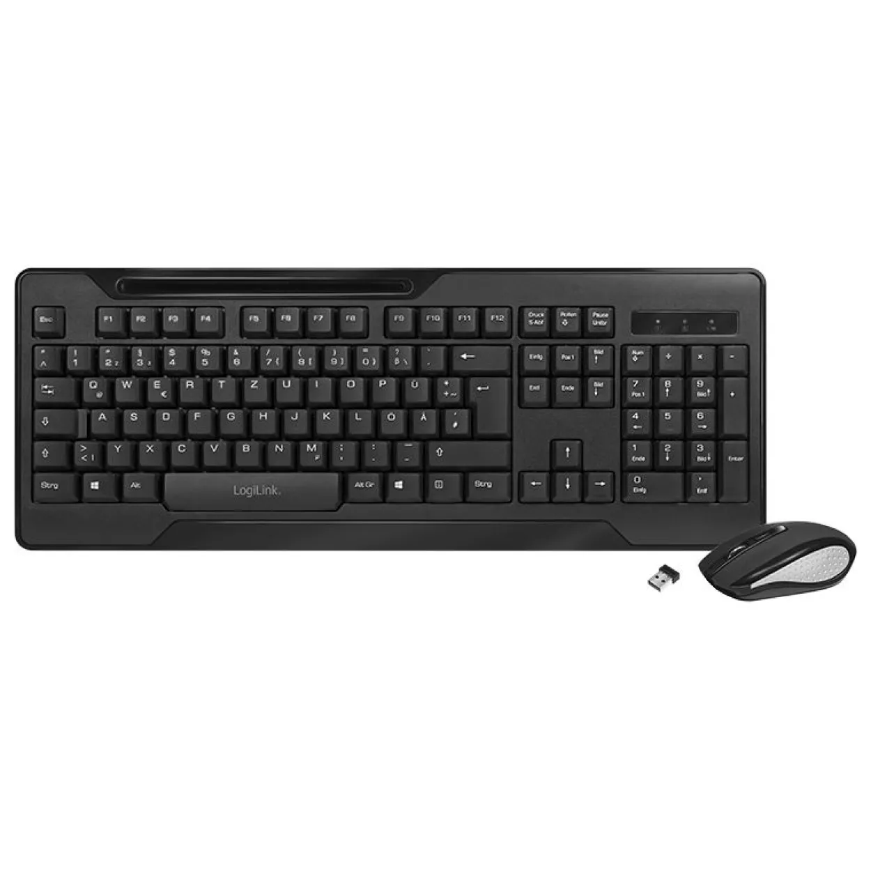 LogiLink 2,4 GHz Funk Tastatur und Maus, schwarz