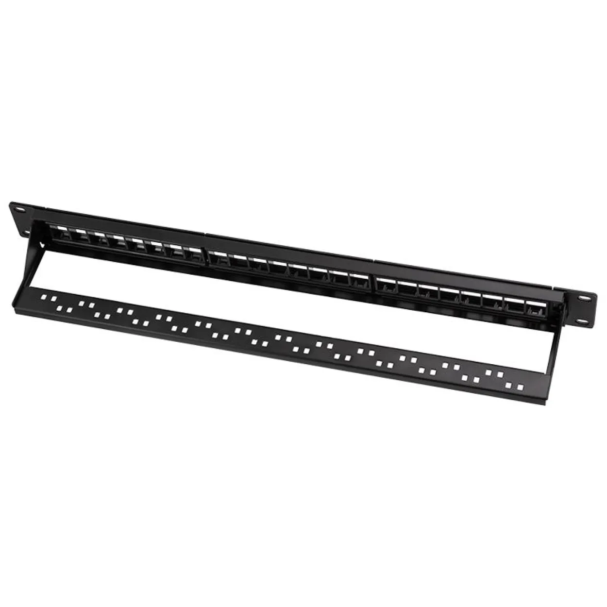 Logilink Keystone Patchpanel 19", 24 Module, leer, schw. 1HE