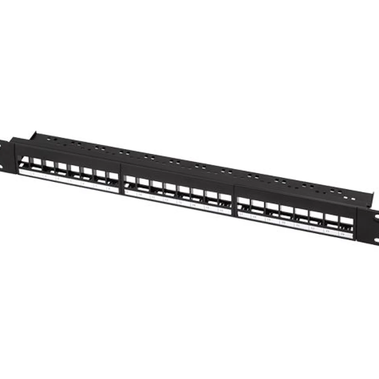 Logilink Keystone Patchpanel 19", 24 Module, leer, schw. 1HE