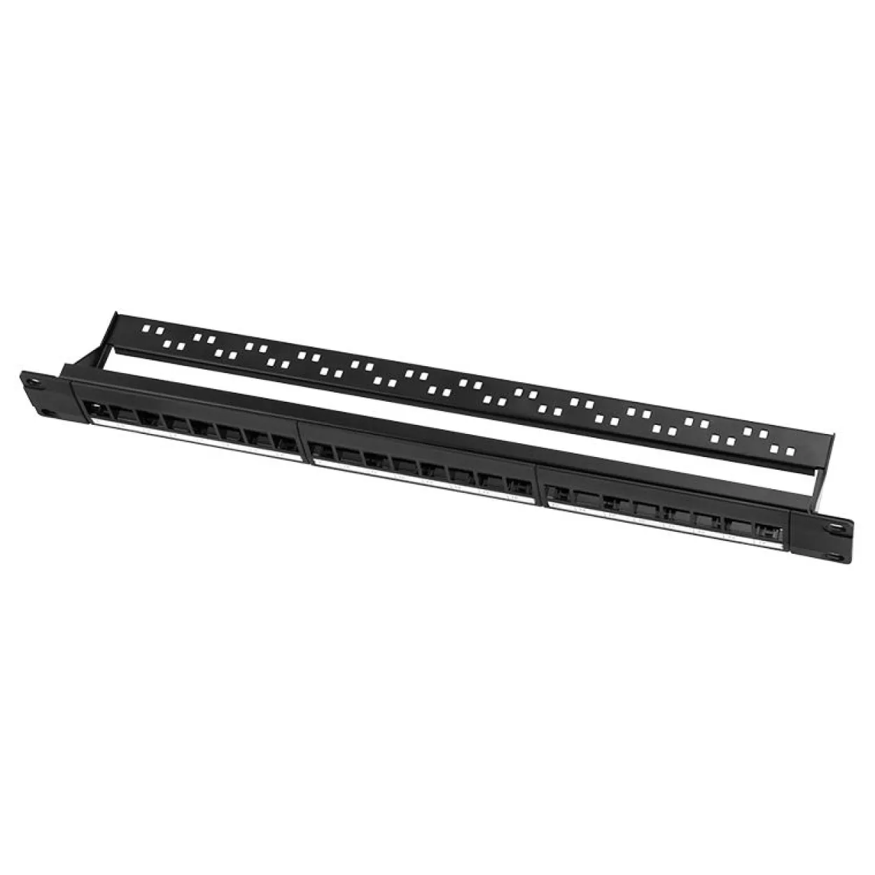 Logilink Keystone Patchpanel 19", 24 Module, leer, schw. 1HE