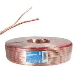 LogiLink Lautsprecherkabel, 2 x 1,50 qmm, 100 m