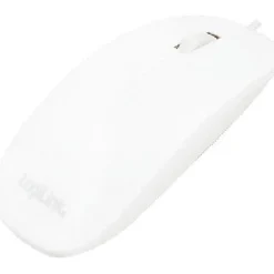 LogiLink Optical flat Mouse USB weiß (kabelgebunden)