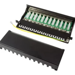 Logilink Patchpanel LogiLink Tisch/Wand Cat.6 STP 12 Ports, schwarz