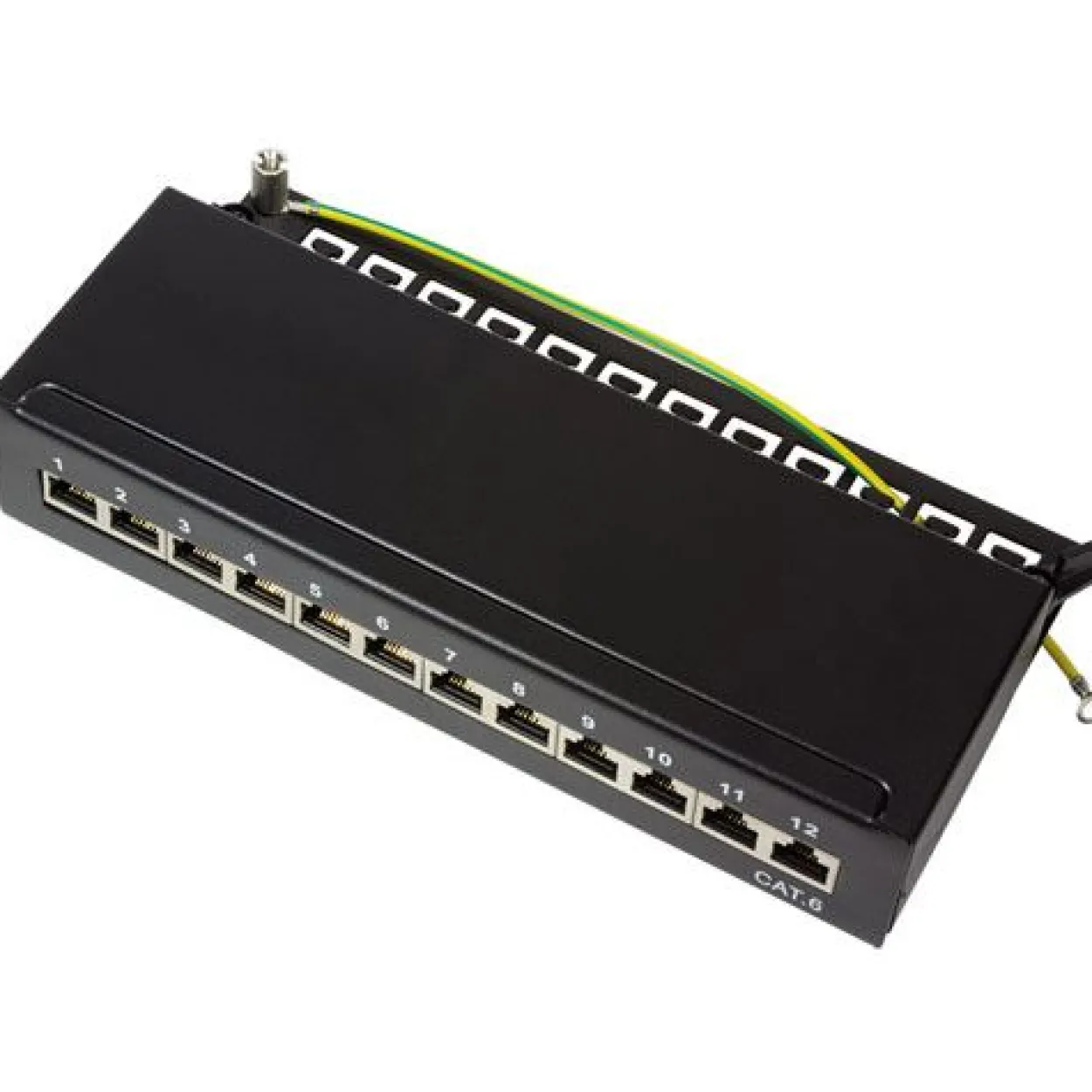 Logilink Patchpanel LogiLink Tisch/Wand Cat.6 STP 12 Ports, schwarz