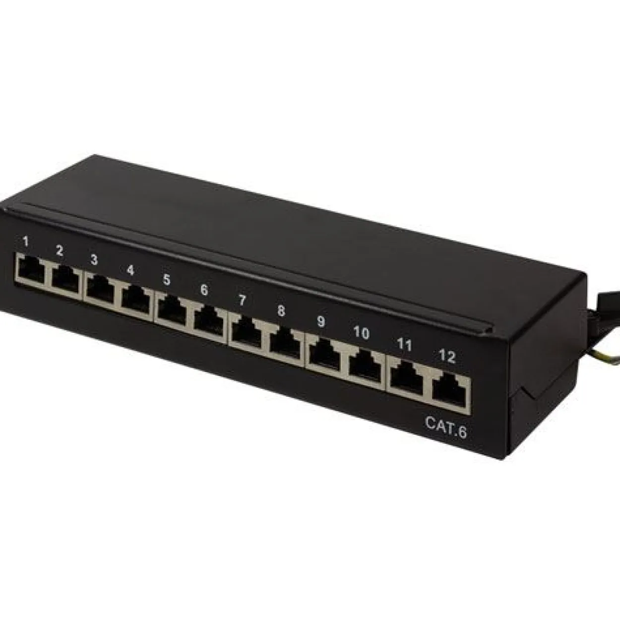 Logilink Patchpanel LogiLink Tisch/Wand Cat.6 STP 12 Ports, schwarz