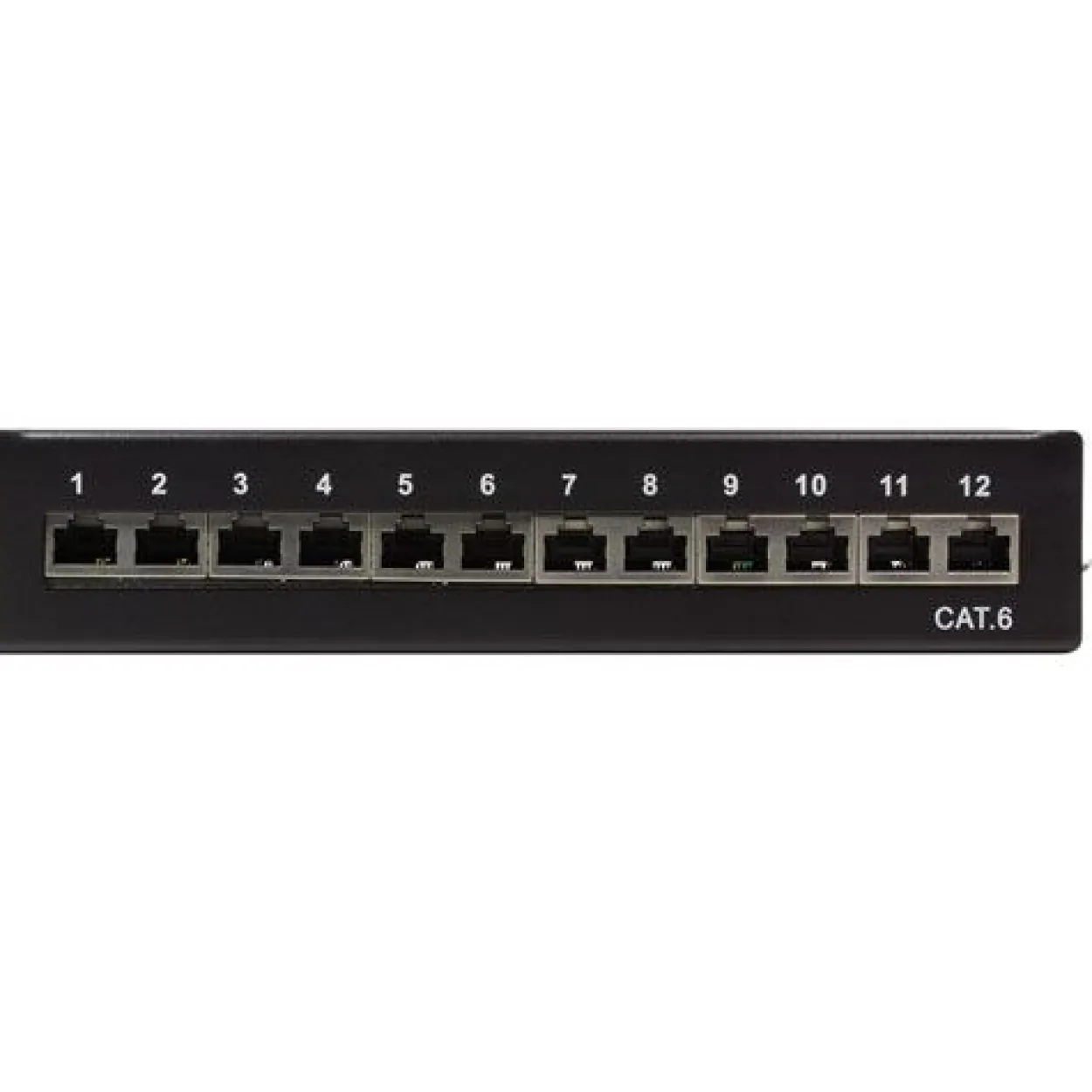 Logilink Patchpanel LogiLink Tisch/Wand Cat.6 STP 12 Ports, schwarz