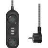 LogiLink Steckdosenleiste 2-fach,2xCEE 7/3+3xUSB-A,Textilkab