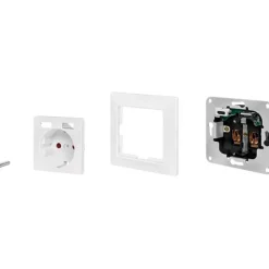 Logilink Unterputz-Steckdose, 1x CEE 7/3, 1x USB-A, 1x USB-C