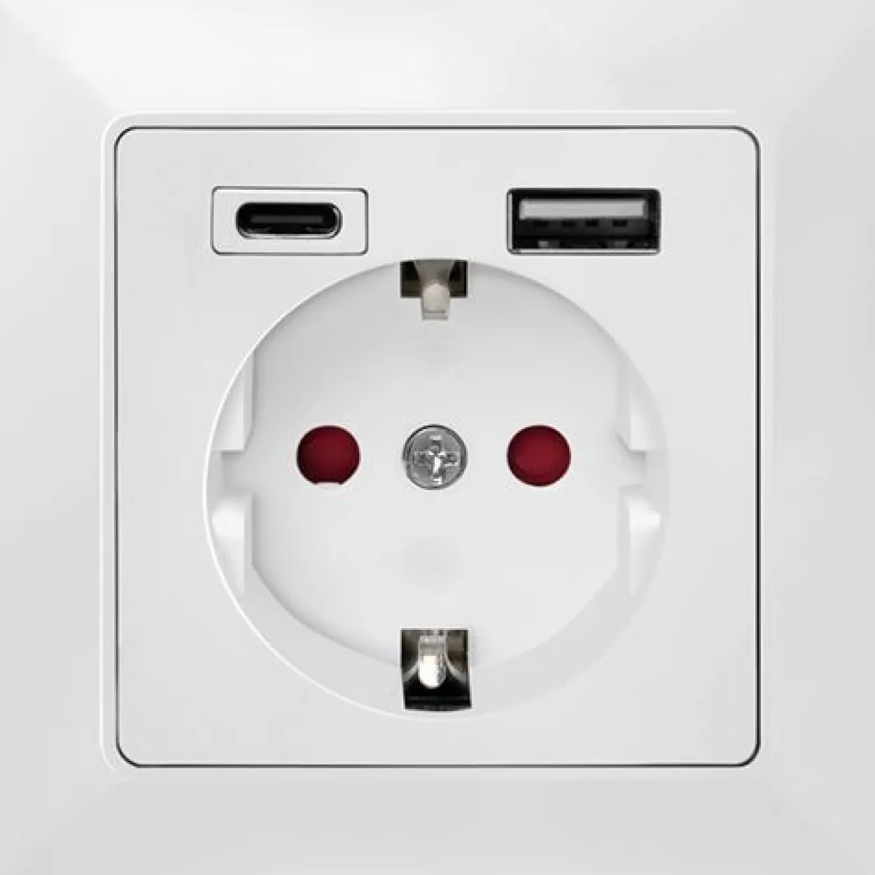 Logilink Unterputz-Steckdose, 1x CEE 7/3, 1x USB-A, 1x USB-C