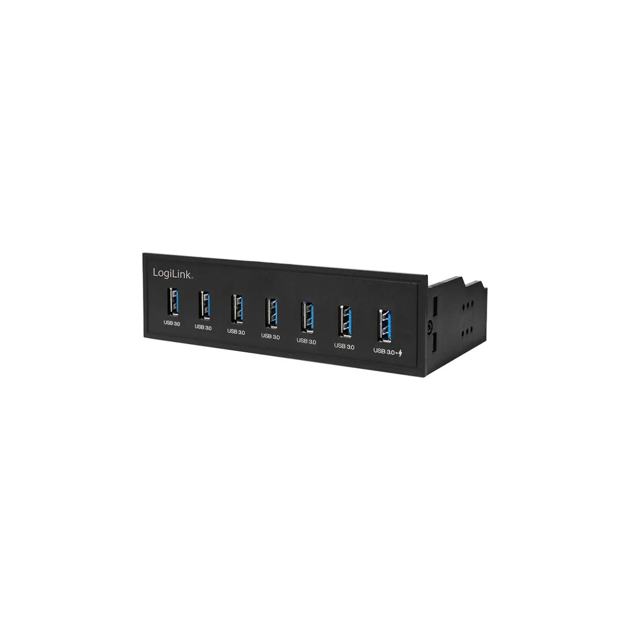 LogiLink USB HUB 3.0, 7-Port, 5,25" intern + Schnelladeport