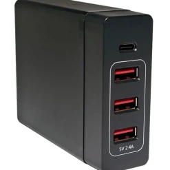 Logilink USB Tischladeadapter, LogiLink 3xUSB-A Port+1xUSB-C Port,60W