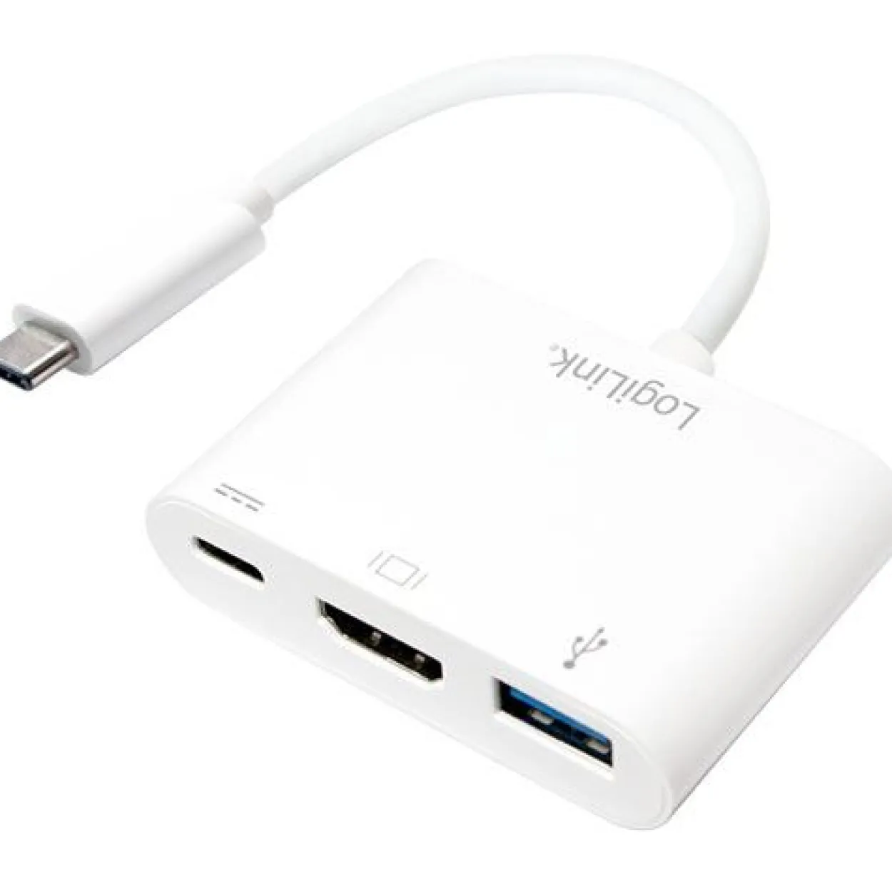 LogiLink USB 3.1 Type-C zu HDMI + USB und Ladeadaper