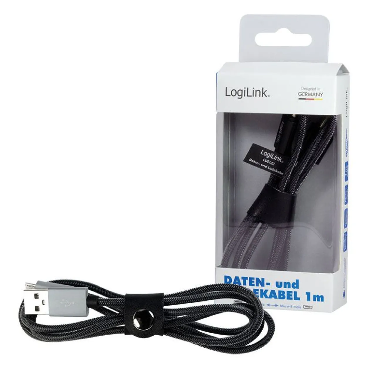 LogiLink USB zu Micro USB Sync- u.Ladekabel, grau