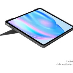 Logitech Combo Touch - Tastatur und Foliohülle - mit Trackpad - hintergrundbeleuchtet - Apple Smart connector - AZERTY - Französisch - Oxfo