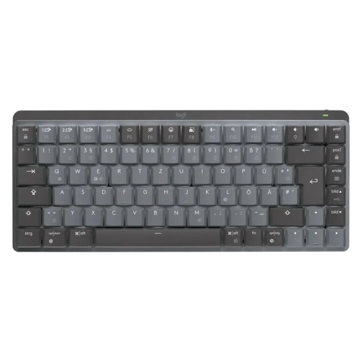 Logitech MX Mechanical Mini Kailh Choc V2 LOW PROFILE Brown USB und Bluetooth Deutsch grau (kabellos)