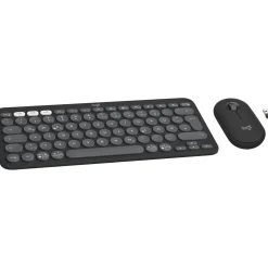 Logitech Pebble 2 Combo Deutsch USB und Bluetooth schwarz/grau