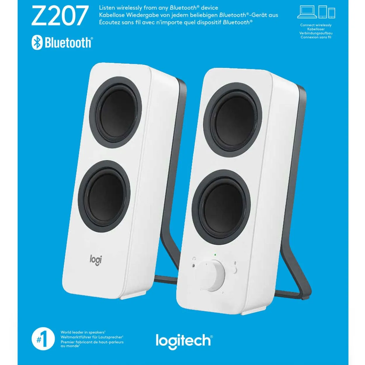 LOGITECH Z207 2.0-System weiß