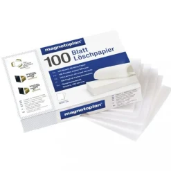 magnetoplan Löschpapier für Tafellöscher, 100 Blatt