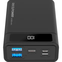20.000 mAh Ultron Powerbank RealPower PB-20k PD schwarz (323369)