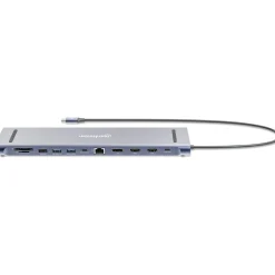 Manhattan Dockingstation 12-in-1 4K 1xHDMI 2xDP 3xUSB-A
