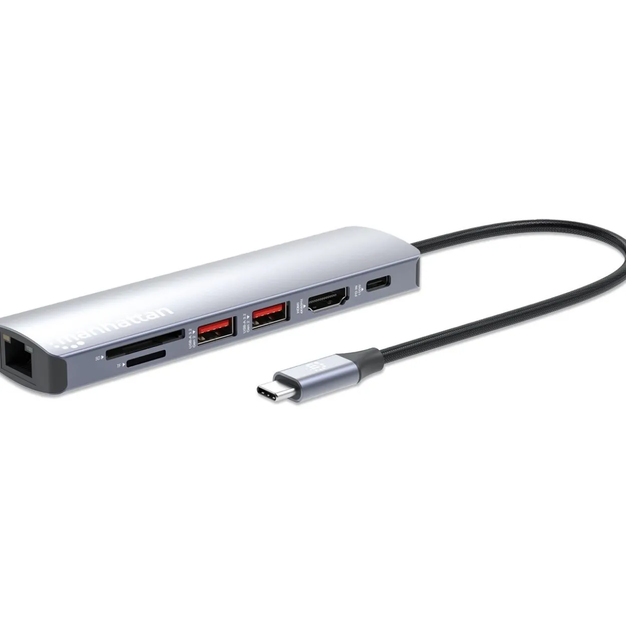 Manhattan 7-in-1 4K USB-C Dockingstation 1xHDMI 2xUSB 10Gb/s