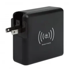 Manhattan 4-in-1 Reiseladegerät und induktive Powerbank 8.000 mAh, schwarz